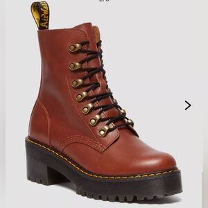 Dr. Martens Leona Leather Heeled Boots